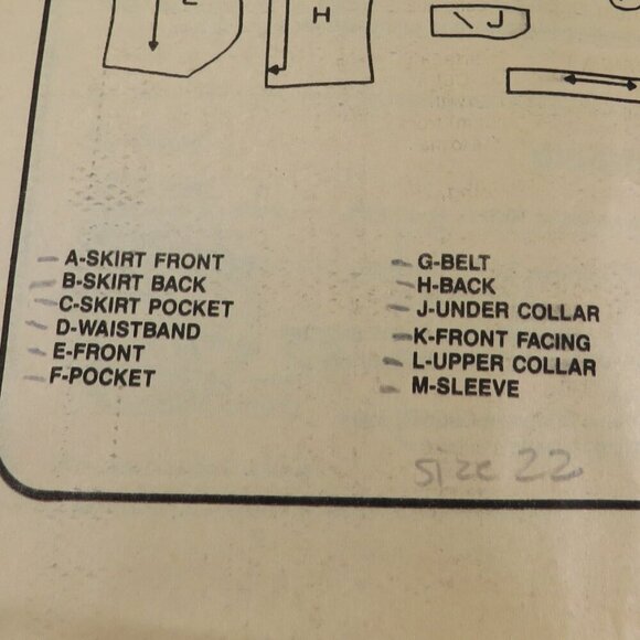 Simplicity 9650 clothing pattern top & skirt size 16-22 - Picture 5 of 9